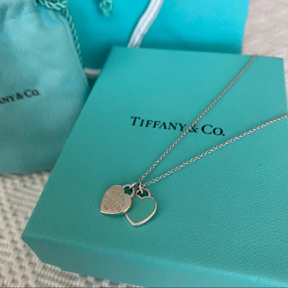 Tiffany & Co. Sterling Silver Mini Double Heart